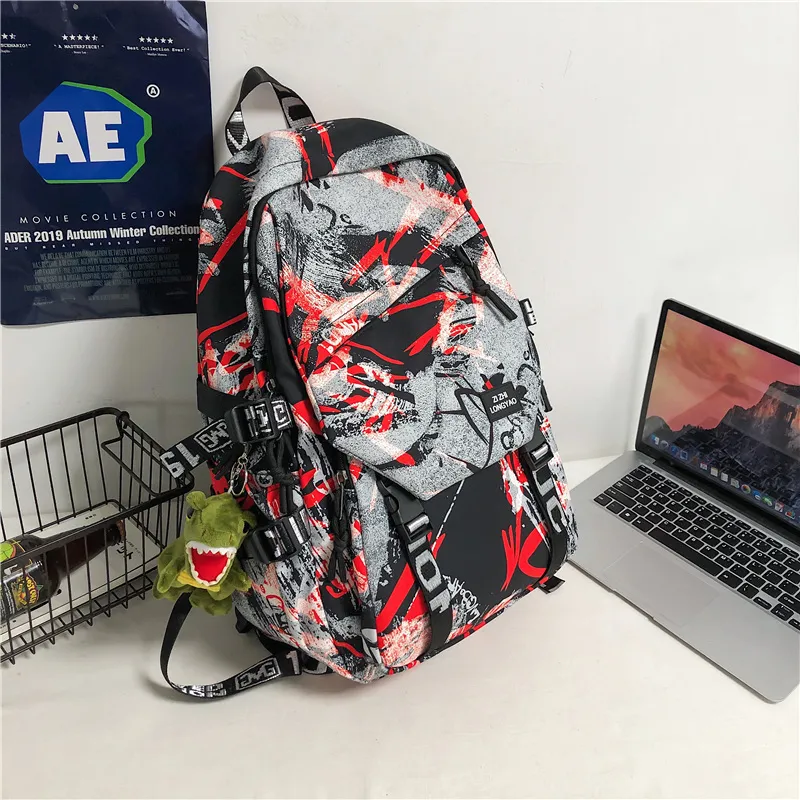 Vack Nylon Backpack Unisex Multicolor-6