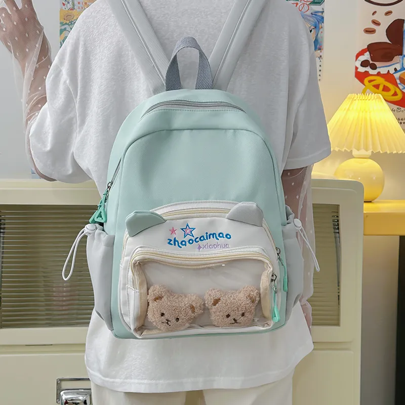 Vack Nylon Backpack Unisex Multicolor-10