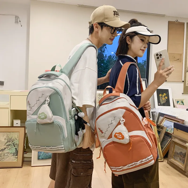 Vack Nylon Backpack Unisex Multicolor-17