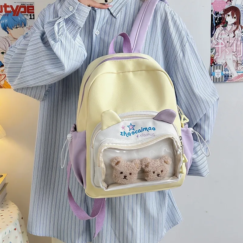 Vack Nylon Backpack Unisex Multicolor-6