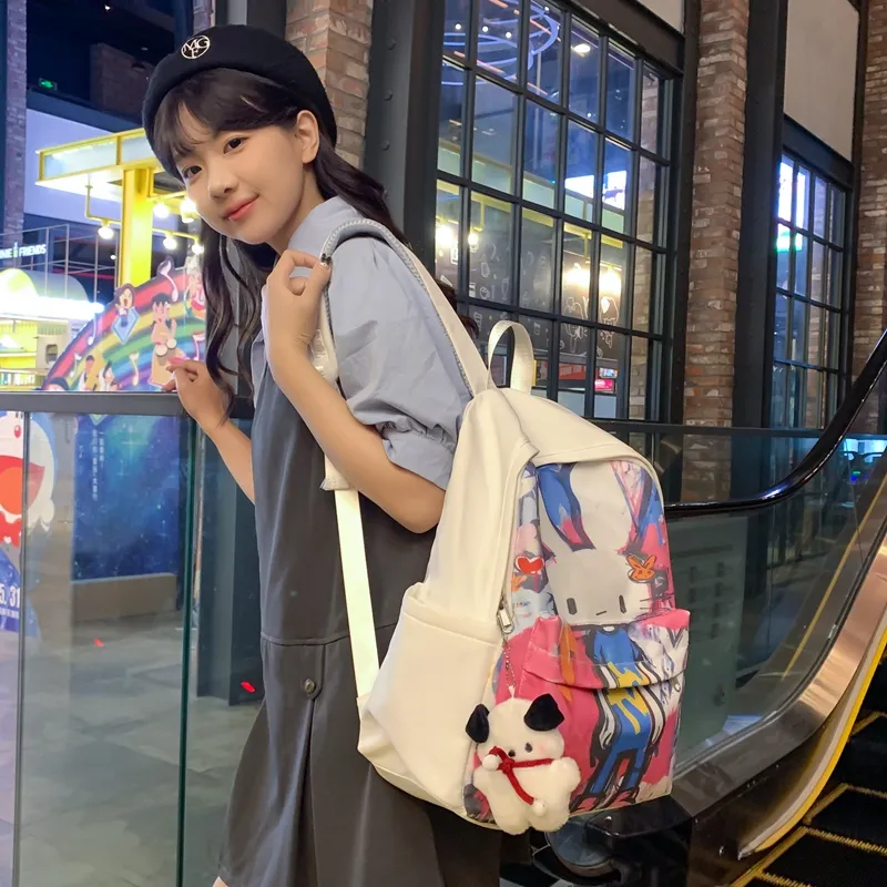 Vack Nylon Backpack Unisex Multicolor-16