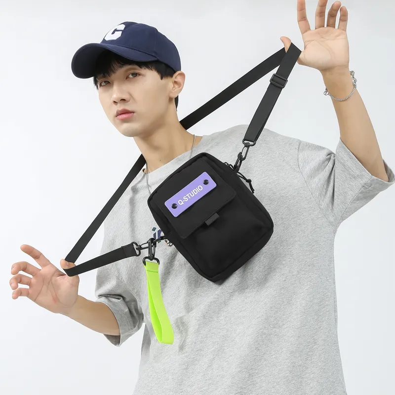 Vack Nylon Crossbody Bag Regular Unisex White/Black/Khaki/Blue/Green-9