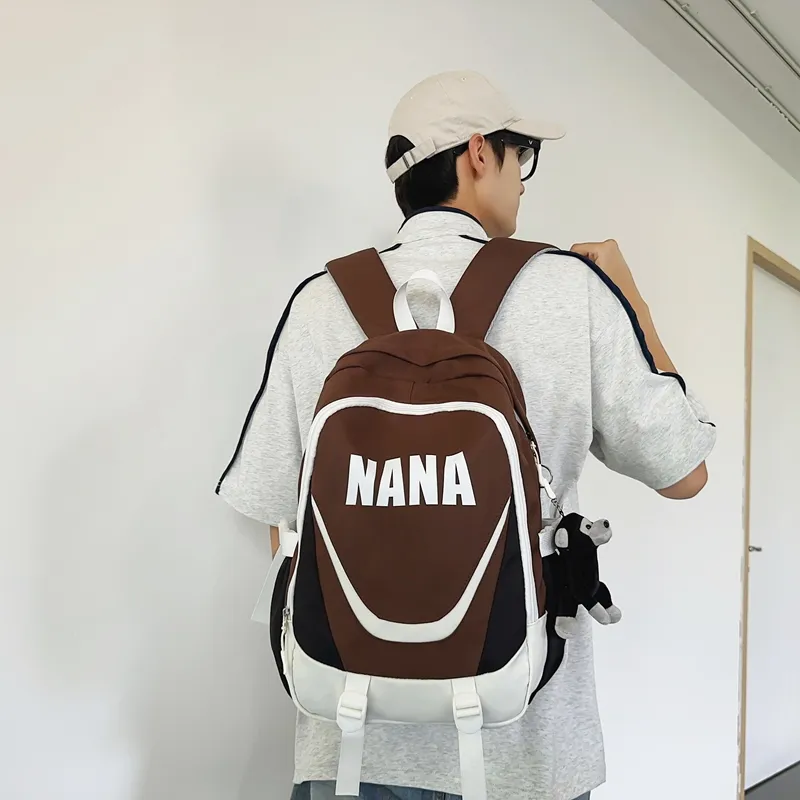 Vack Nylon Backpack Regular Unisex Black/Red/Blue/Brown-15