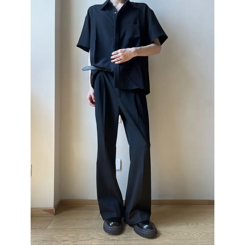 CORNILOT Casual Pants Unisex Black-6