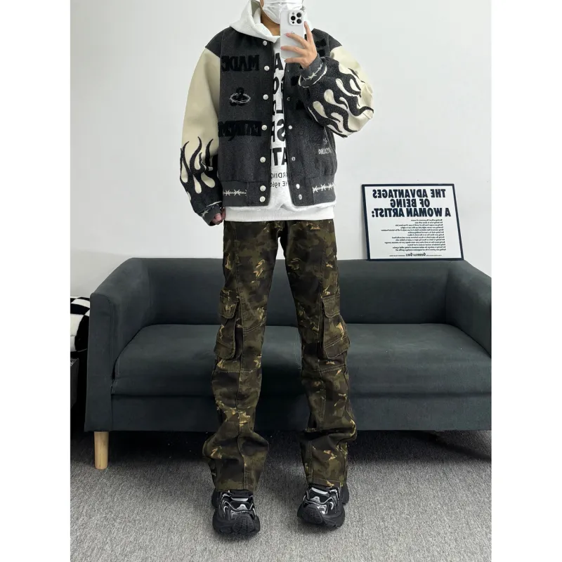 CORNILOT Cargo Pants Unisex Camouflage-5