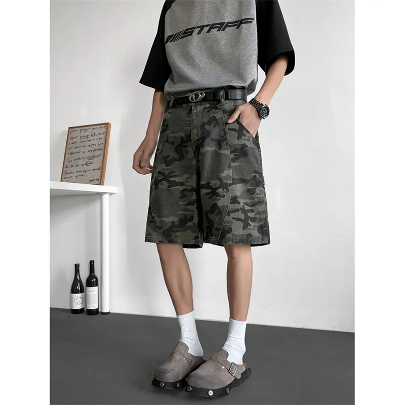 CORNILOT Denim Shorts Unisex Camouflage-4