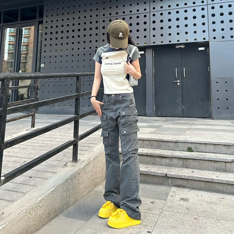 CORNILOT Cargo Pants Unisex Gray-3