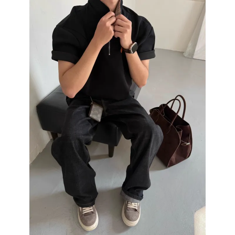 CORNILOT Polo Shirts Unisex Black-3