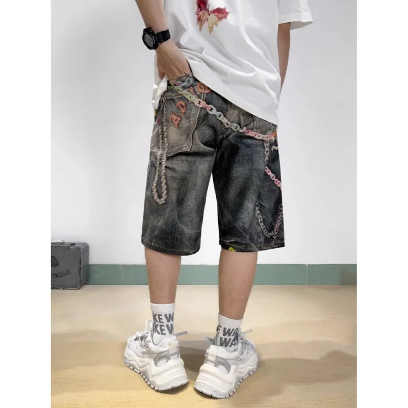 CORNILOT Denim Shorts Unisex Blue-3