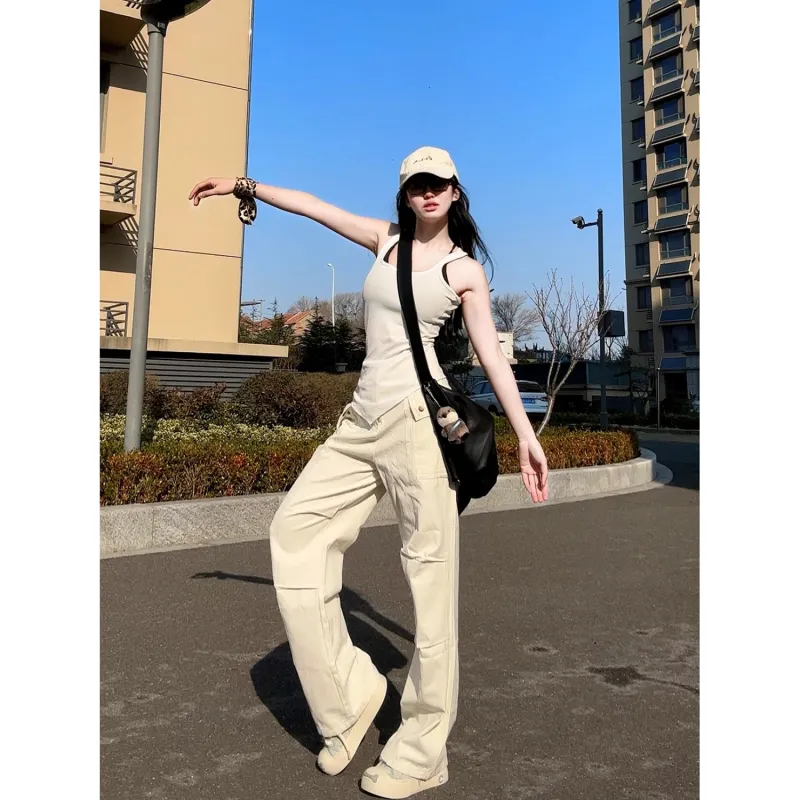 CORNILOT Cargo Pants Unisex Ecru-2