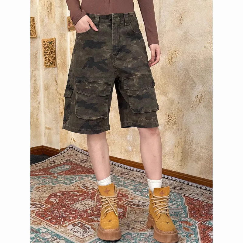 CORNILOT Cargo Shorts Unisex Camouflage-4