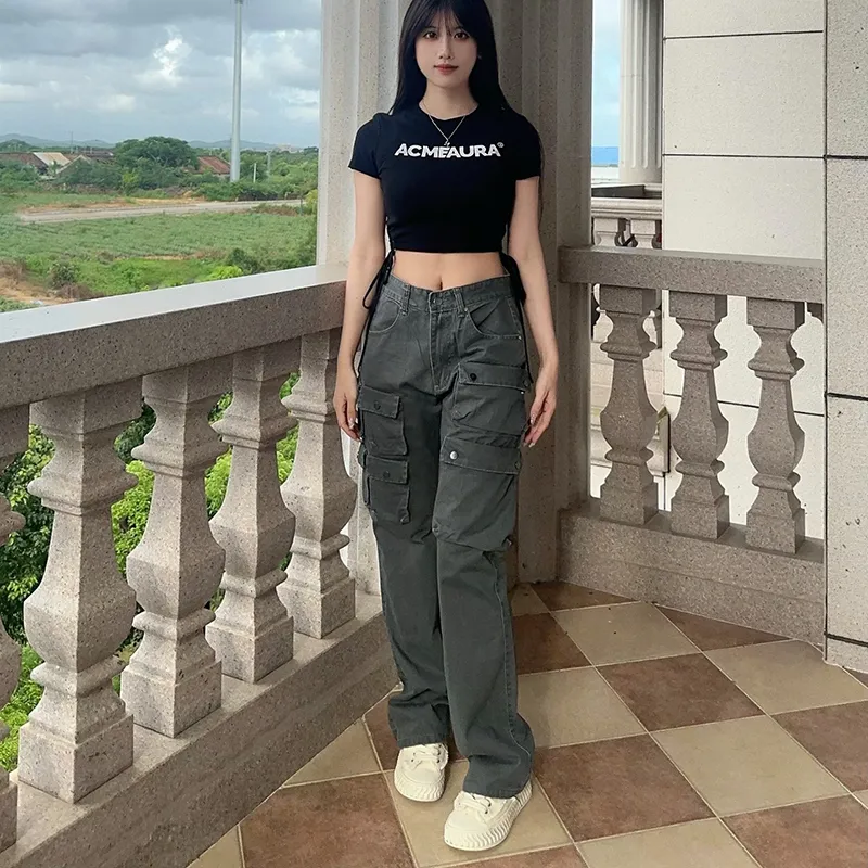 CORNILOT Cargo Pants Unisex Gray-5