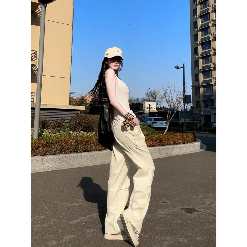 CORNILOT Cargo Pants Unisex Ecru-1