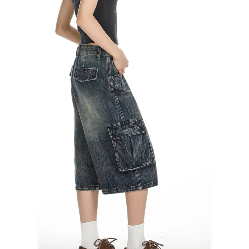 CORNILOT Denim Shorts Unisex Blue-3