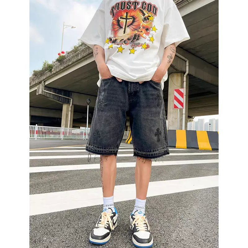 CORNILOT Denim Shorts Unisex Black-2