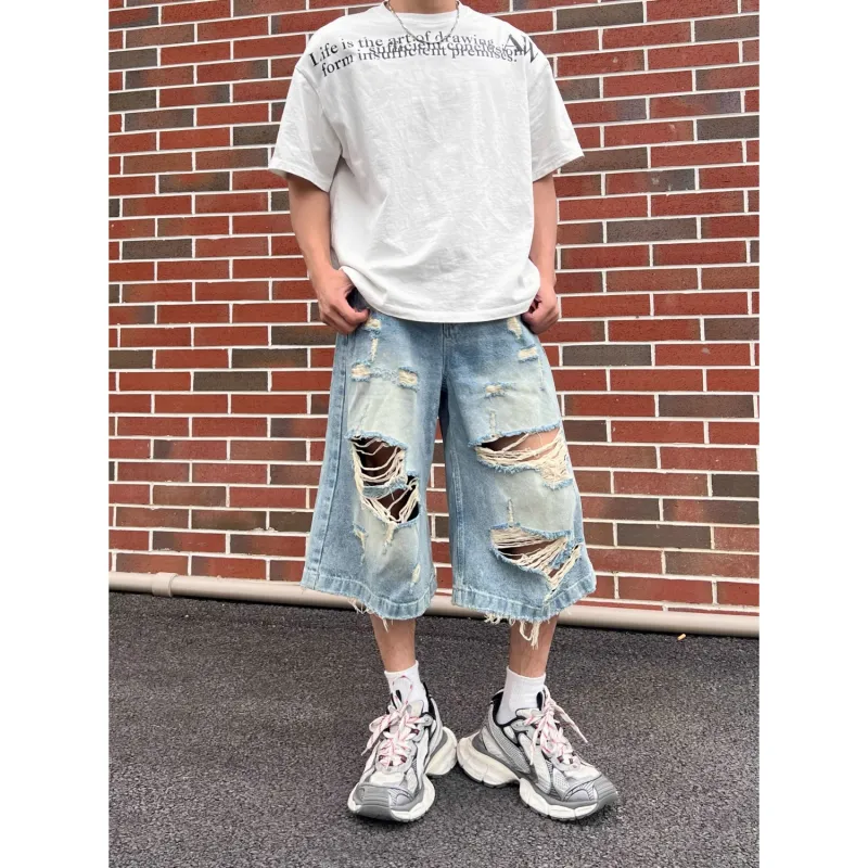 CORNILOT Denim Shorts Unisex Blue-4