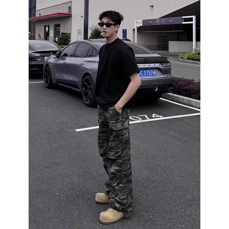 CORNILOT Casual Pants Unisex Camouflage-4