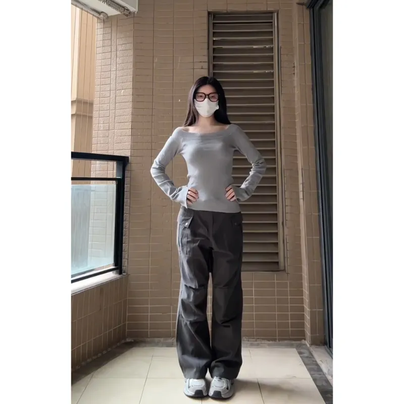 CORNILOT Cargo Pants Unisex Gray-3