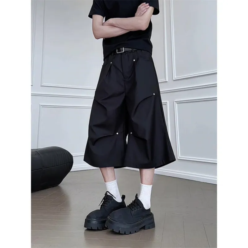 CORNILOT Casual Shorts Unisex Black-3