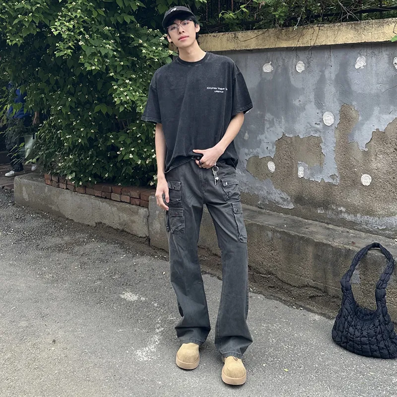 CORNILOT Cargo Pants Unisex Gray-4