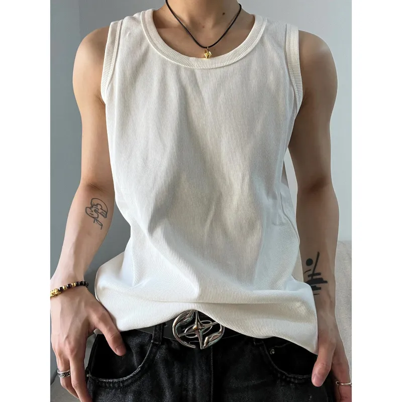 CORNILOT Tank Tops Unisex White-1