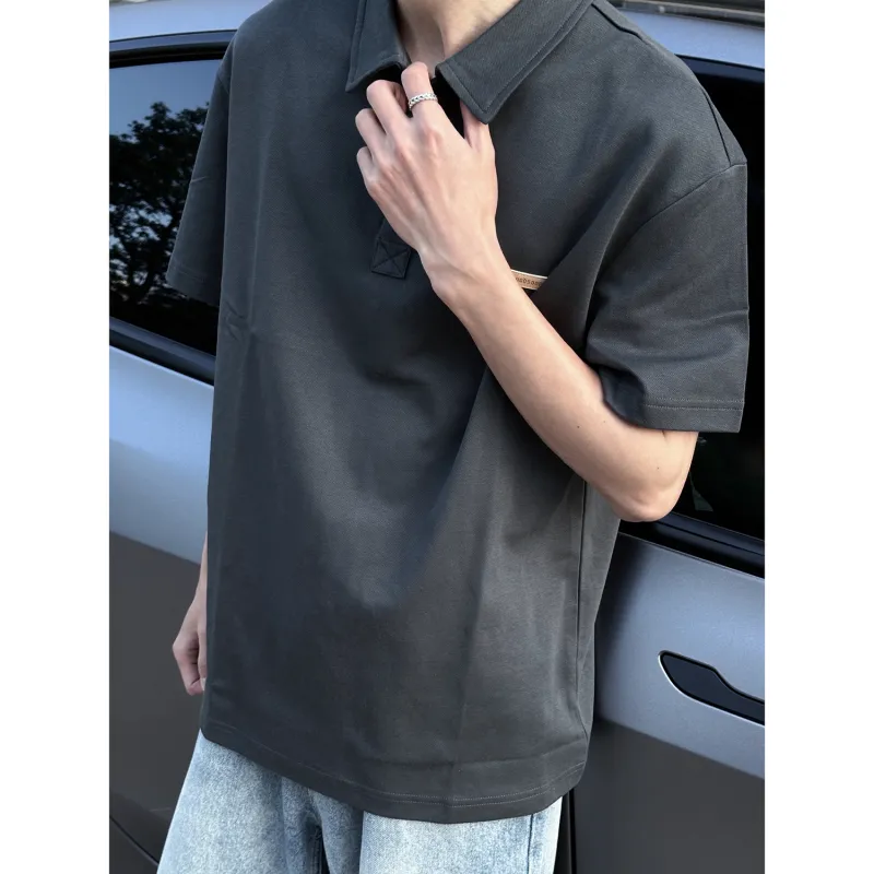 CORNILOT Polo Shirts Unisex Dark Gray-2