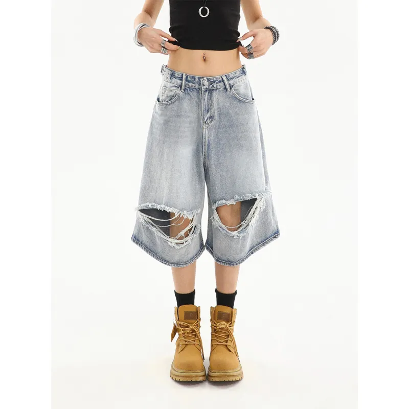 CORNILOT Denim Shorts Unisex Light Blue-1