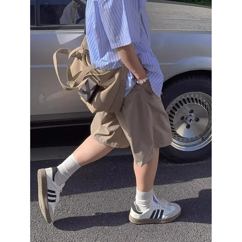 CORNILOT Casual Shorts Unisex Gray-3