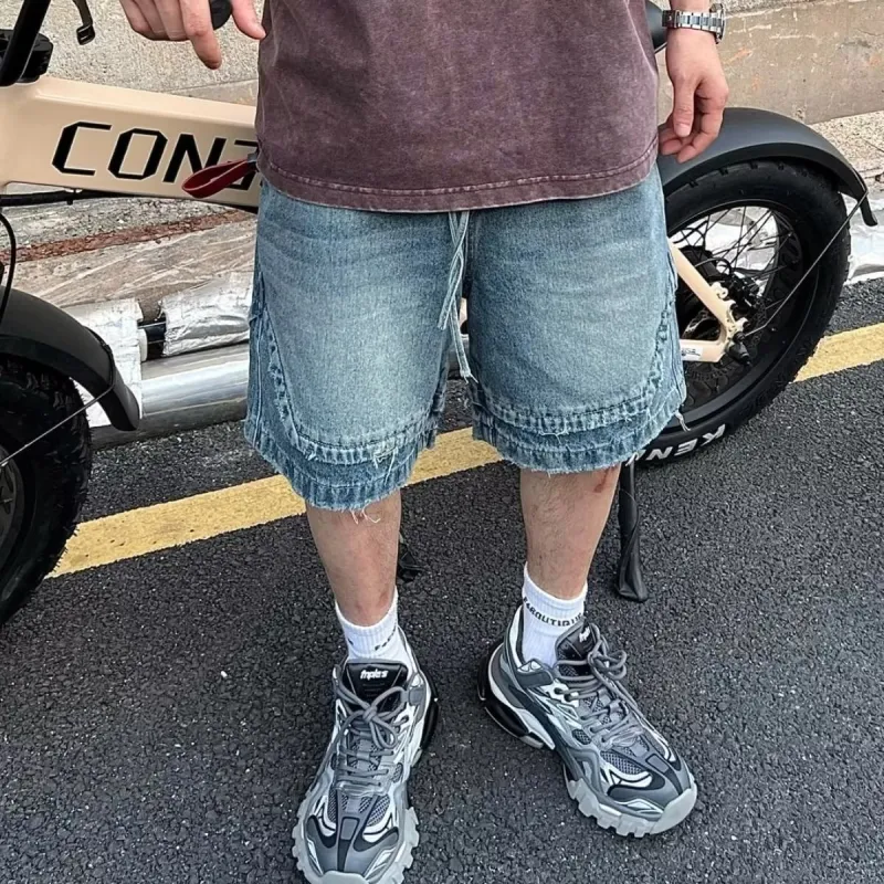 CORNILOT Denim Shorts Unisex Blue-3