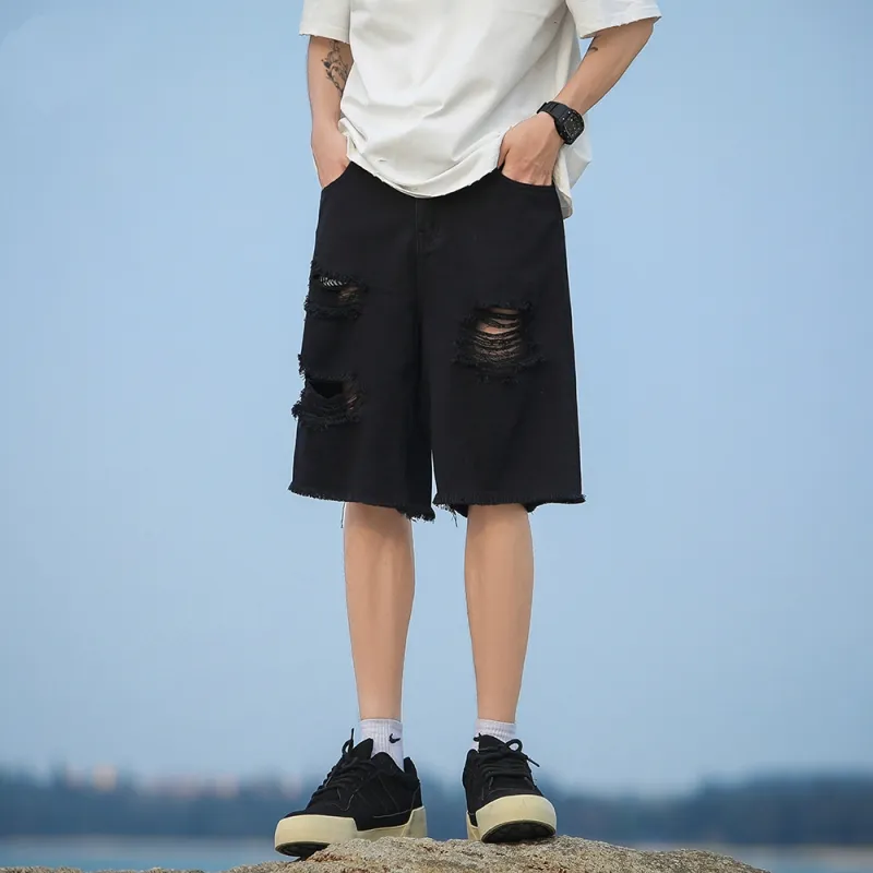 CORNILOT Denim Shorts Unisex Black-1