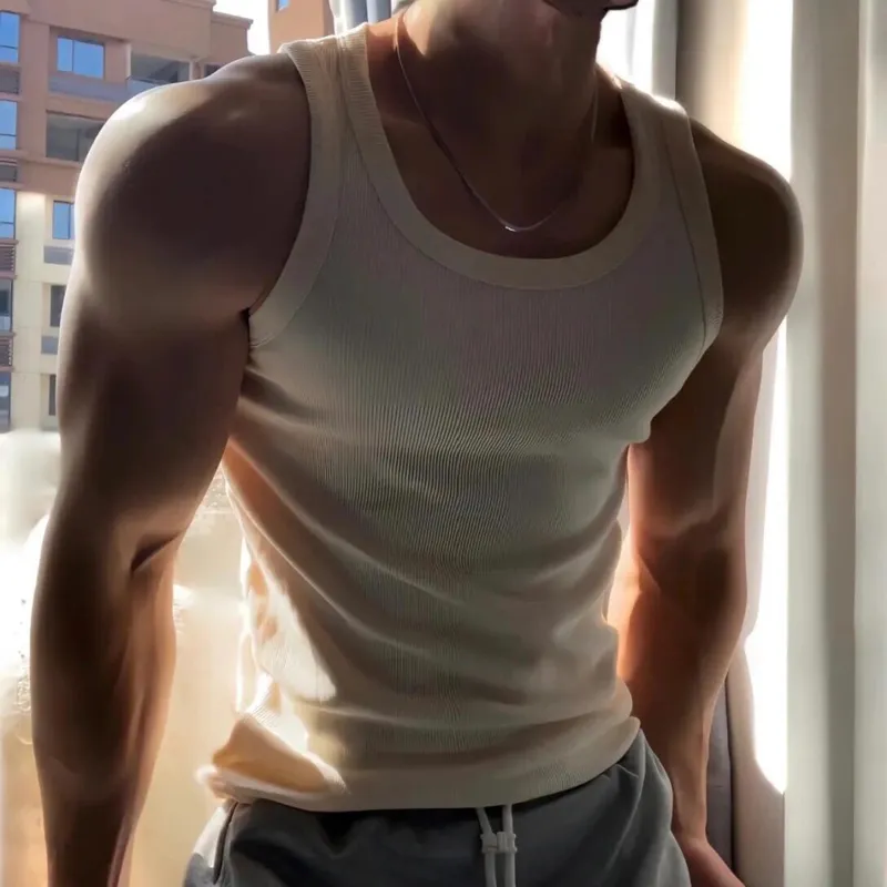 CORNILOT Tank Tops Unisex White-4