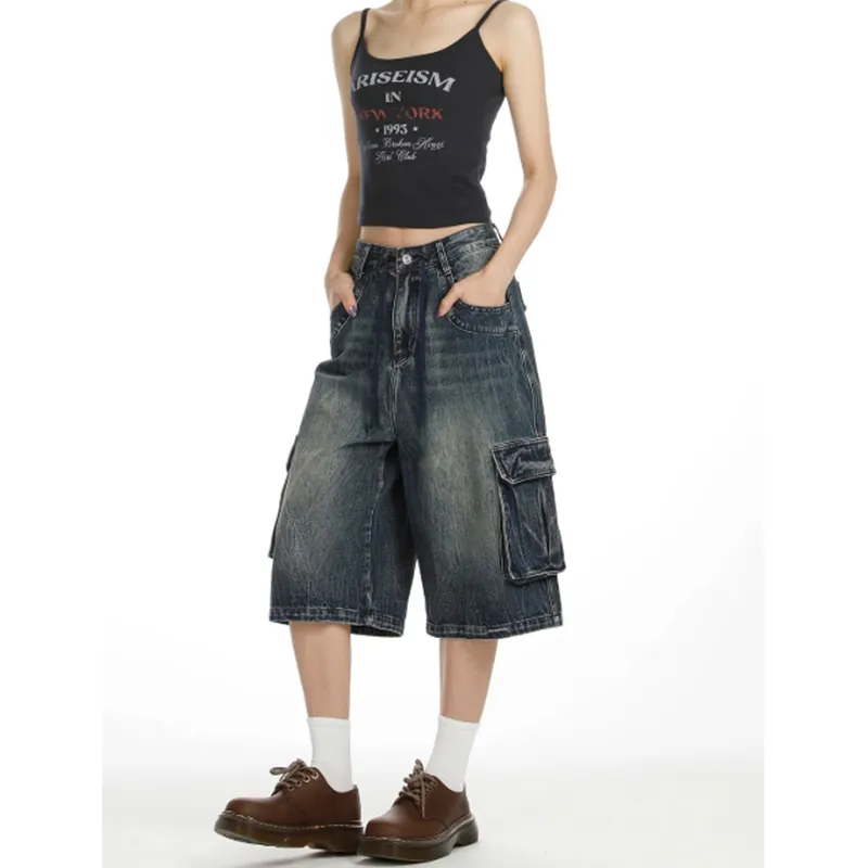 CORNILOT Denim Shorts Unisex Blue-4