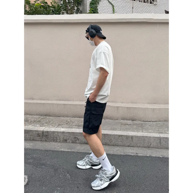 CORNILOT Cargo Shorts Unisex Black-6