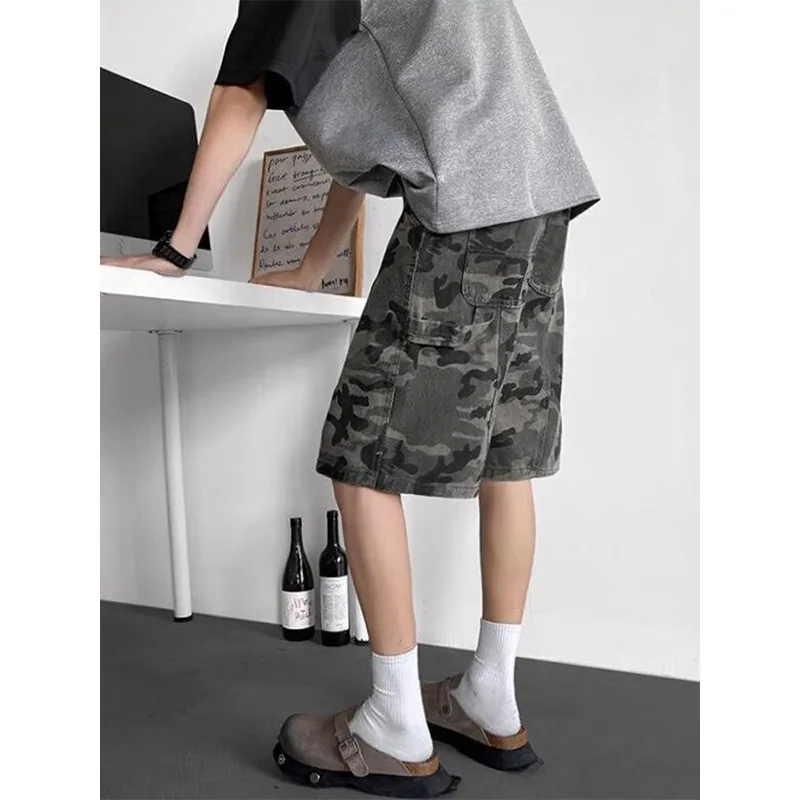 CORNILOT Denim Shorts Unisex Camouflage-5
