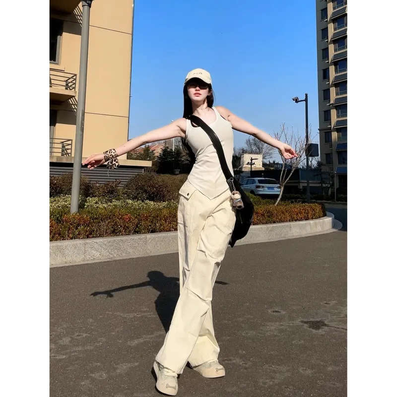 CORNILOT Cargo Pants Unisex Ecru-3