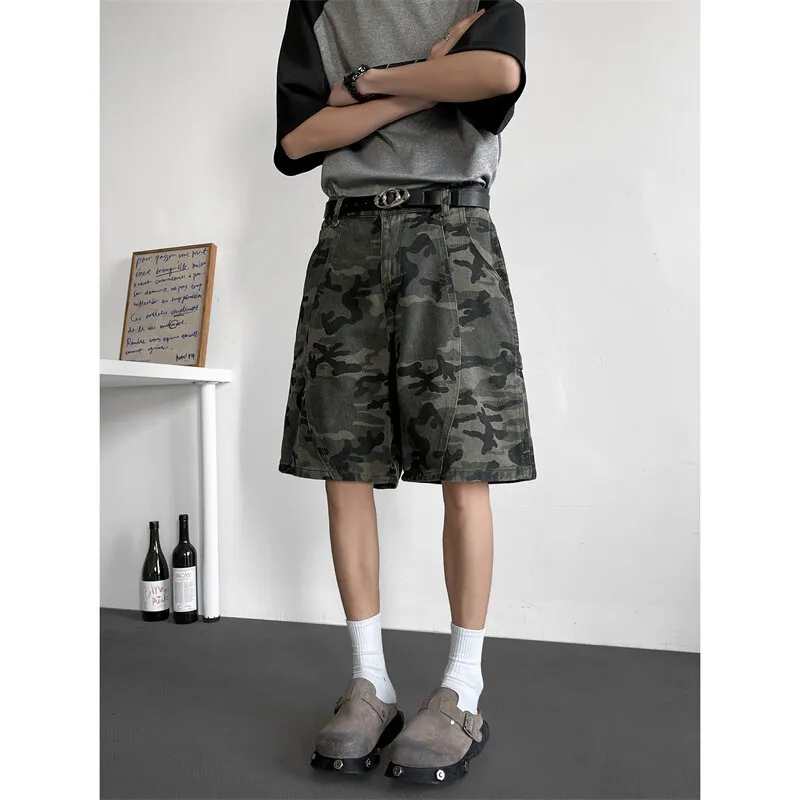 CORNILOT Denim Shorts Unisex Camouflage-3