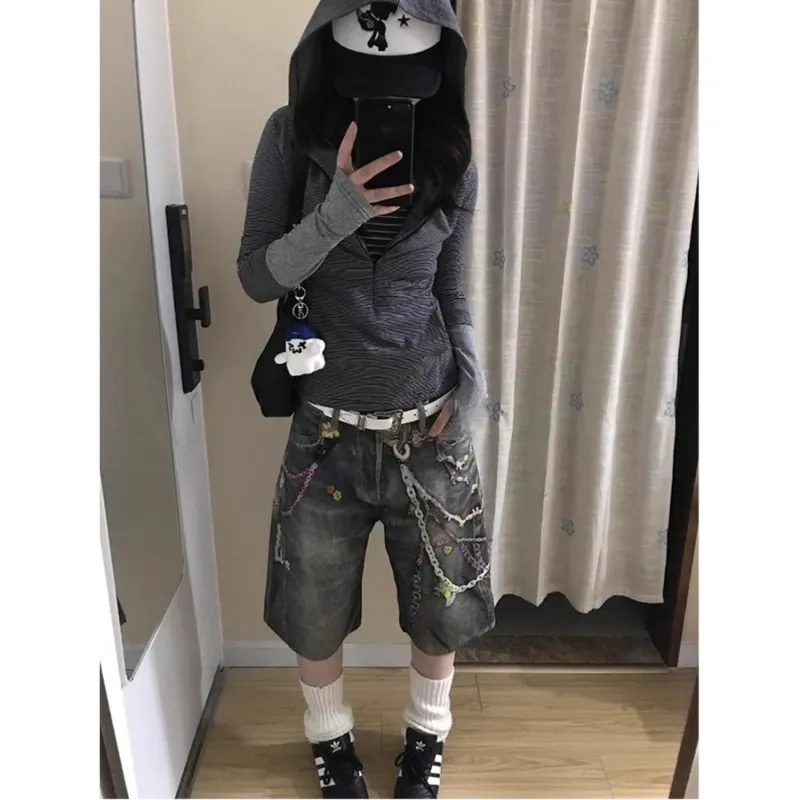 CORNILOT Denim Shorts Unisex Blue-4