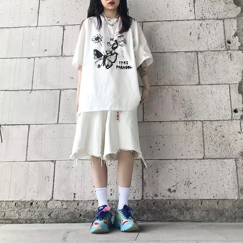 CORNILOT Denim Shorts Unisex White-3