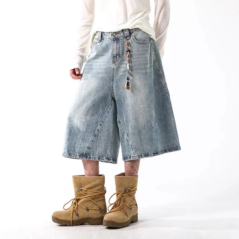 CORNILOT Denim Shorts Unisex Blue-4