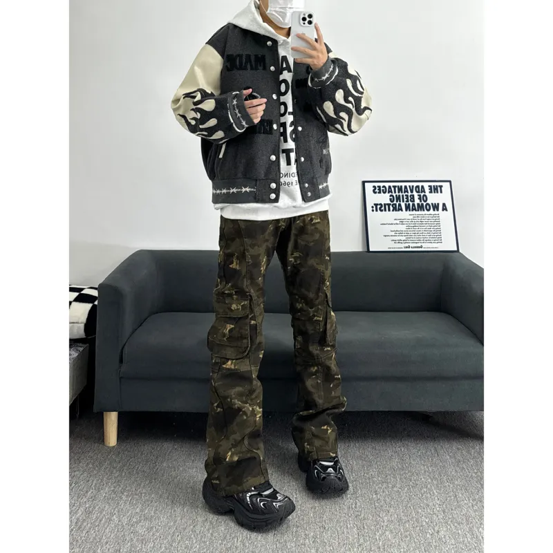 CORNILOT Cargo Pants Unisex Camouflage-2