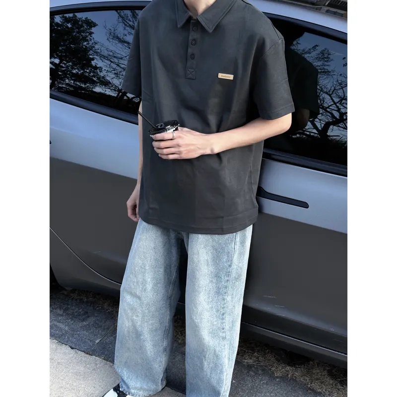 CORNILOT Polo Shirts Unisex Dark Gray-1