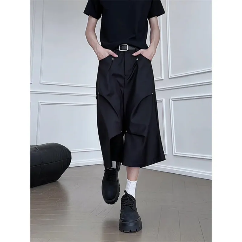 CORNILOT Casual Shorts Unisex Black-4