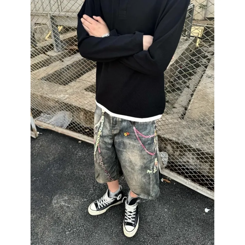 CORNILOT Denim Shorts Unisex Blue-3
