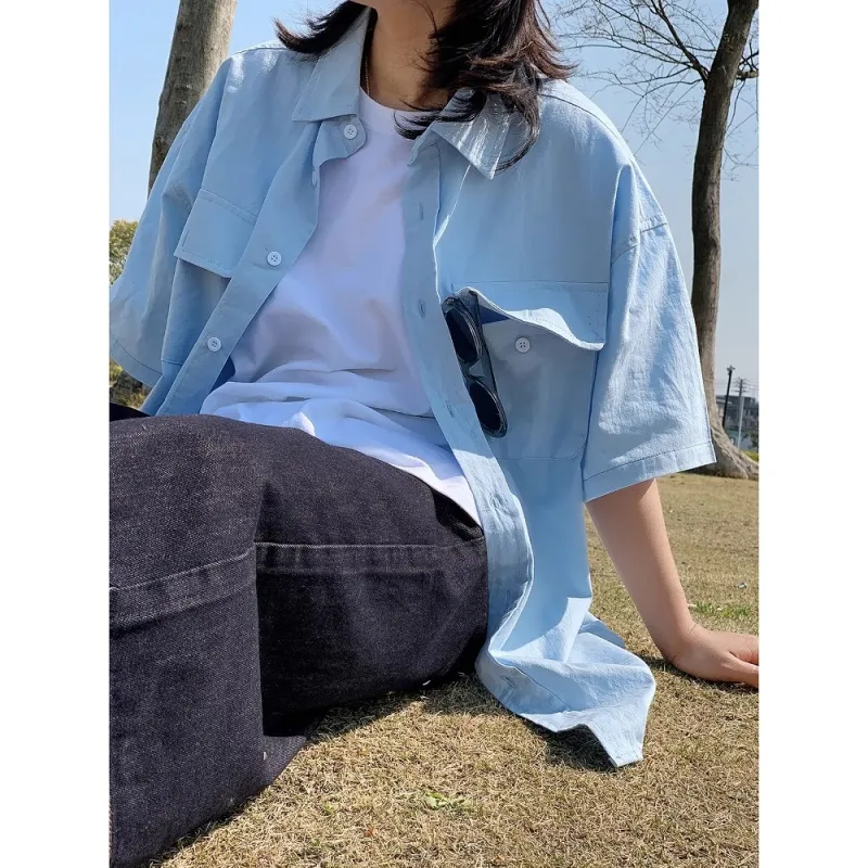 CORNILOT Shirts Unisex Blue-3