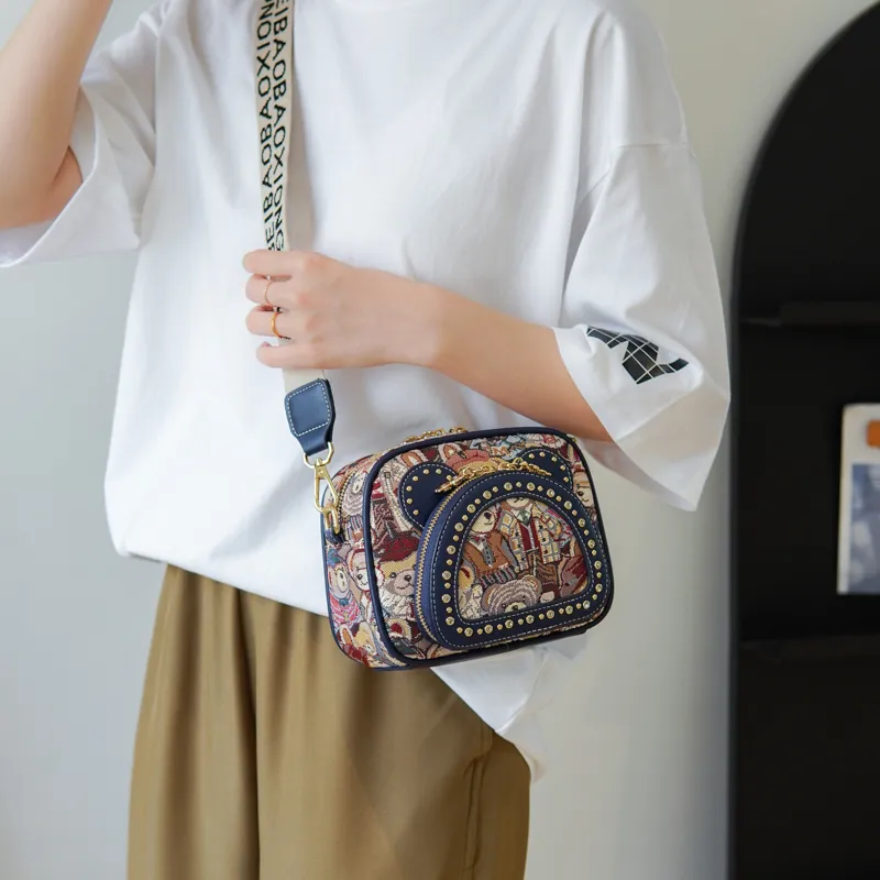 North Pack Fabric Camera Bag, Shoulder Bag, Crossbody Bag Women's Multicolor-8