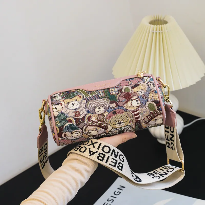 North Pack PU Cylinder Bag, Shoulder Bag, Crossbody Bag Women's Multicolor-6