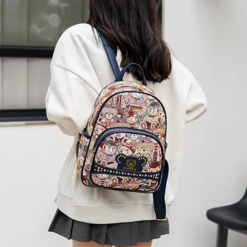 North Pack PU Backpack Women's Multicolor-3