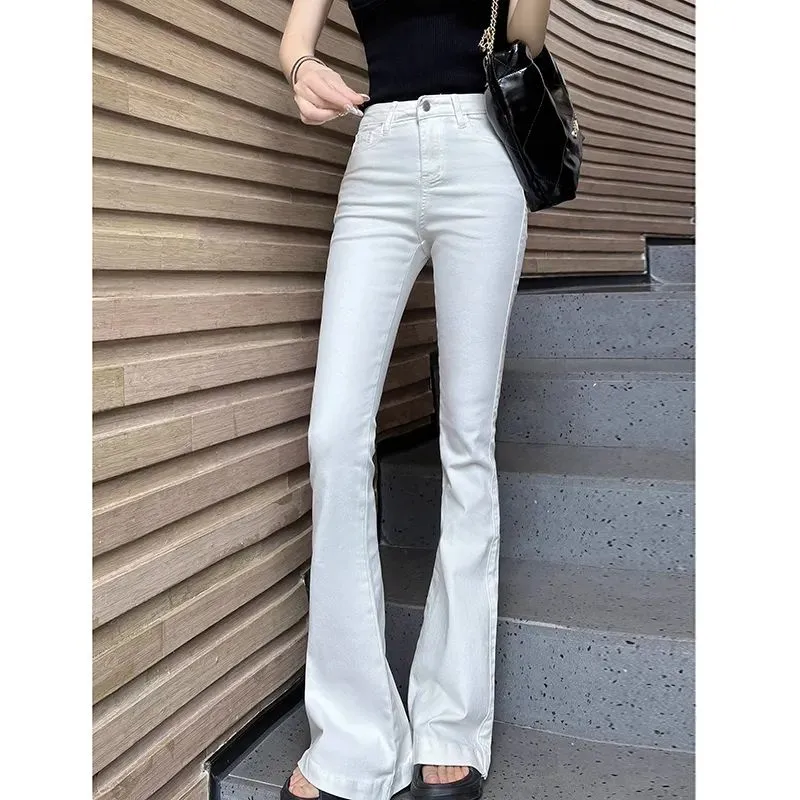 YICHEN Jeans Women's White-4