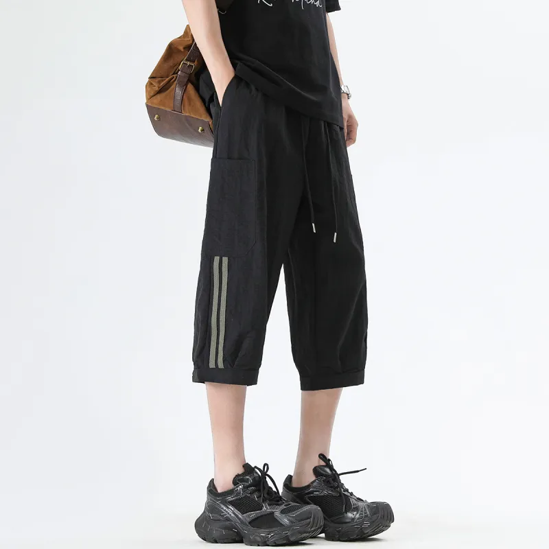 Maxim's De Paris Summer Thin Casual Shorts For Men's Workwear Capri Pants Unisex-5