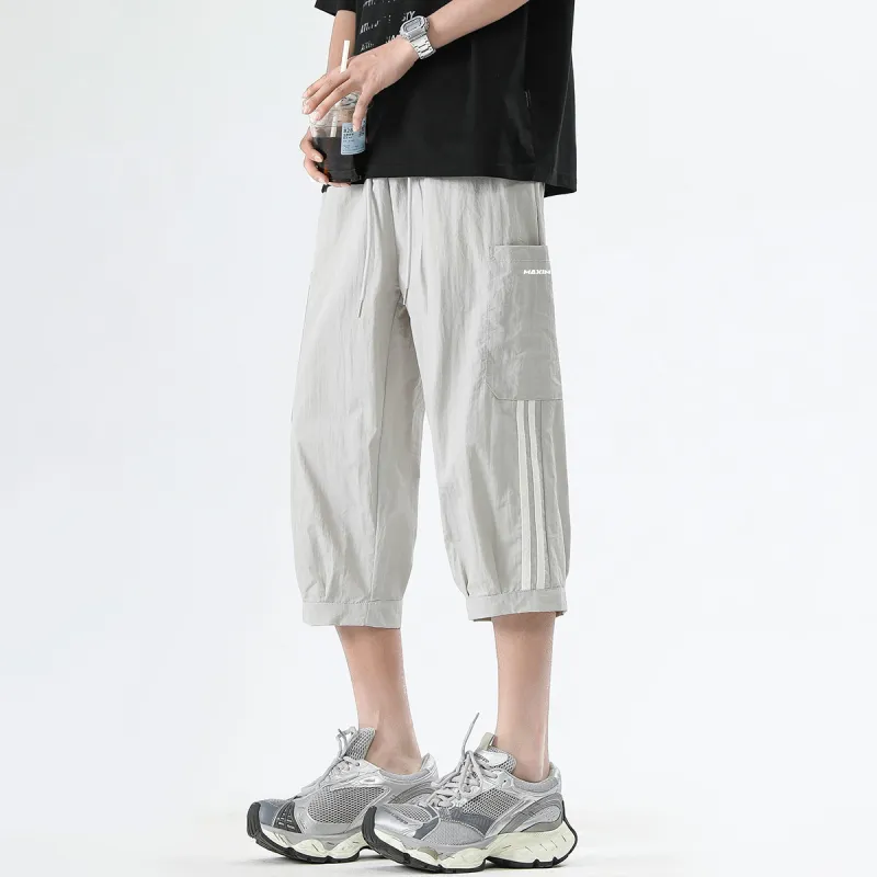 Maxim's De Paris Summer Thin Casual Shorts For Men's Workwear Capri Pants Unisex-8
